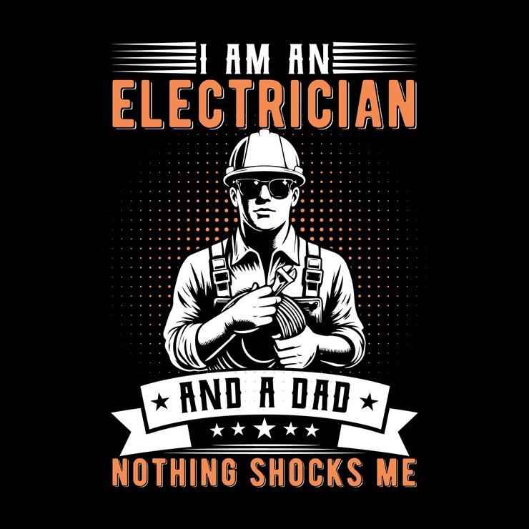 un cartel que dice que soy electricista y padre