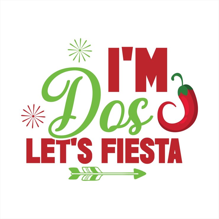 Vector un cartel que dice 'soy dos, vamos a la fiesta'