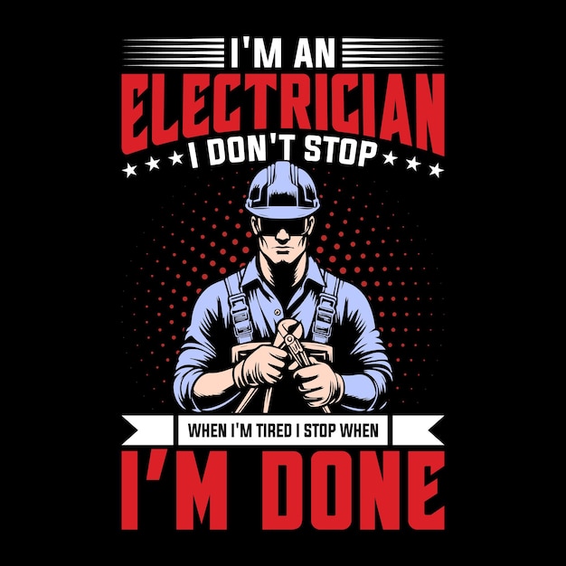 un cartel que dice " soy un electricista "