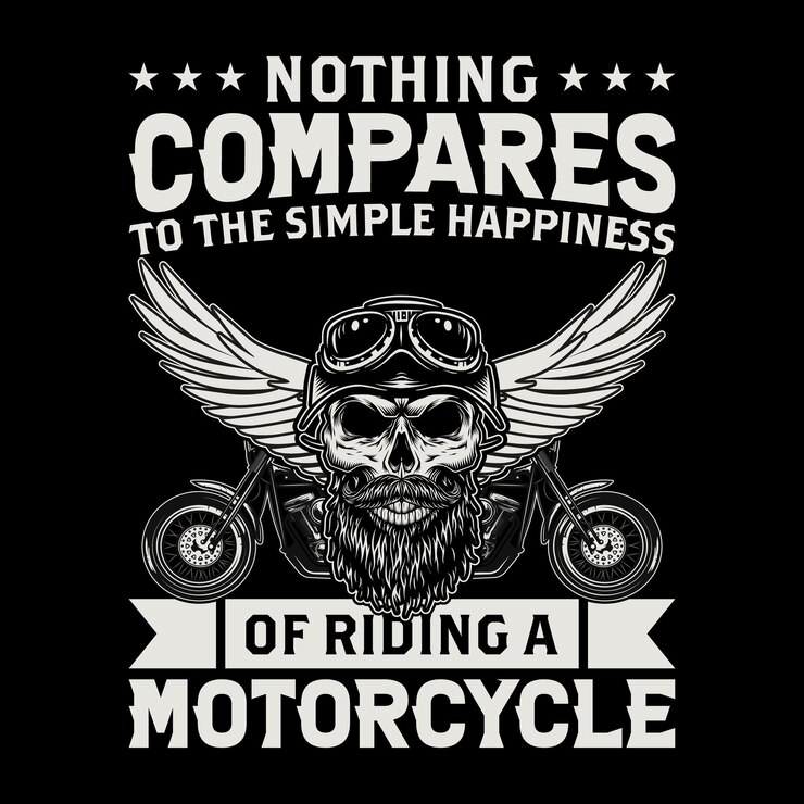 un cartel que no dice nada a la simple felicidad de una motocicleta