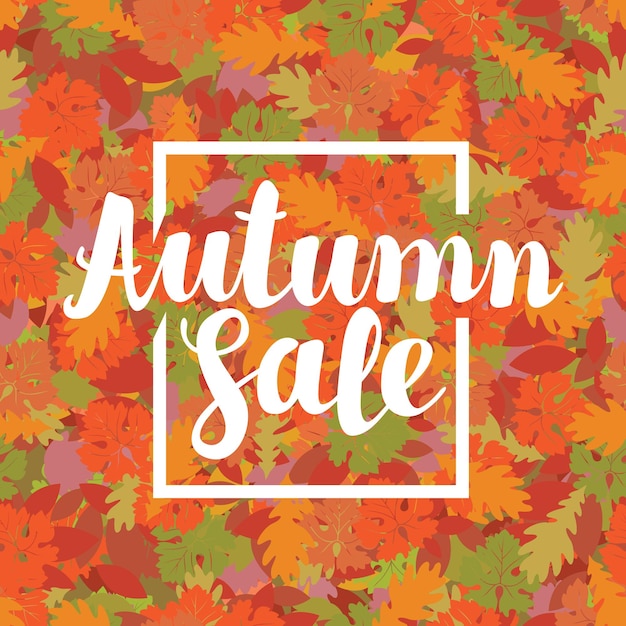 Cartel de rebajas de otoño