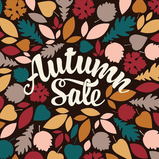 Cartel de rebajas de otoño