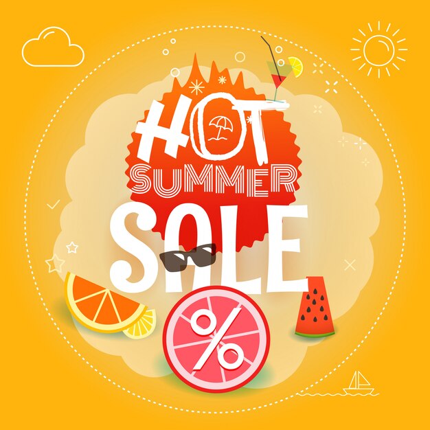 Cartel de rebajas de verano