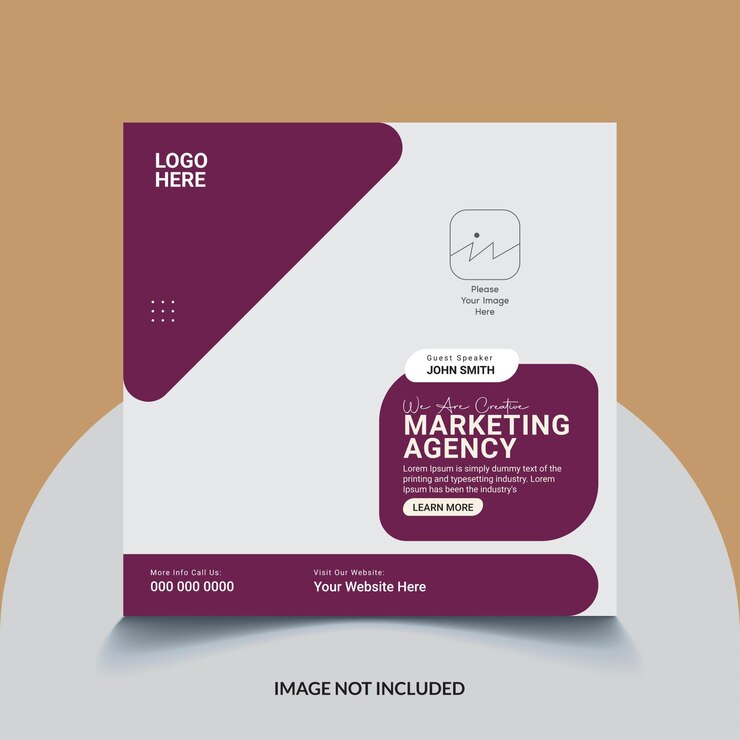 Cartel de redes sociales de agencia de negocios creativos