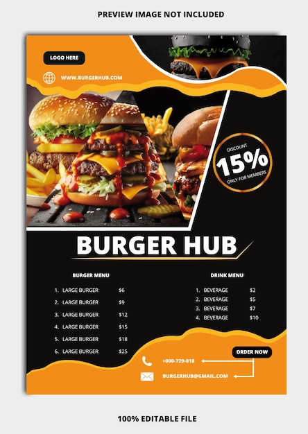 Vector el cartel de un restaurante de hamburguesas