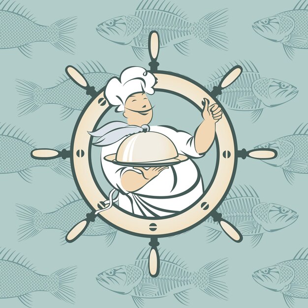 cartel para restaurante de mariscos