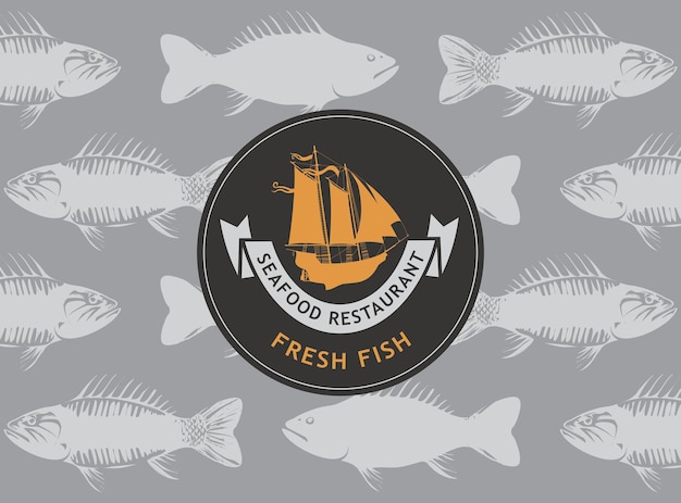 cartel para restaurante de mariscos