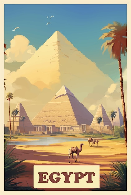 Cartel retro de Egipto