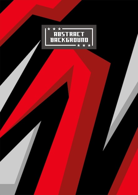Un cartel para una revista llamada fondo abstracto rojo y negro.