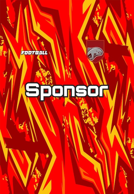 un cartel rojo y amarillo para el club de fútbol