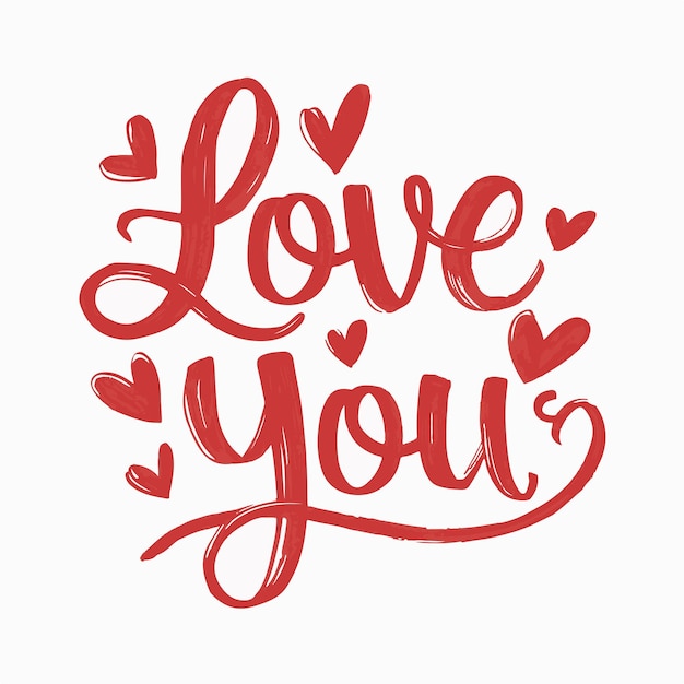 un cartel rojo y blanco con las palabras te amo y amor