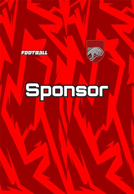 un cartel rojo y negro para el deporte patrocinado por el deporte