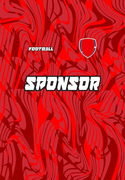 un cartel rojo y negro que dice que es deportivo