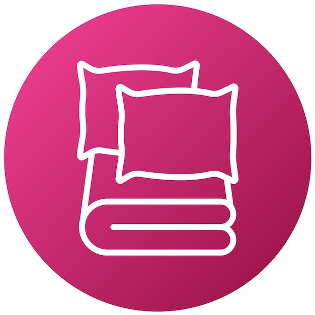 un cartel rosa y blanco que dice cama