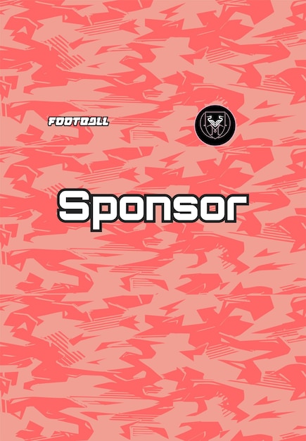 un cartel rosa para los deportes y un logotipo para los deportes
