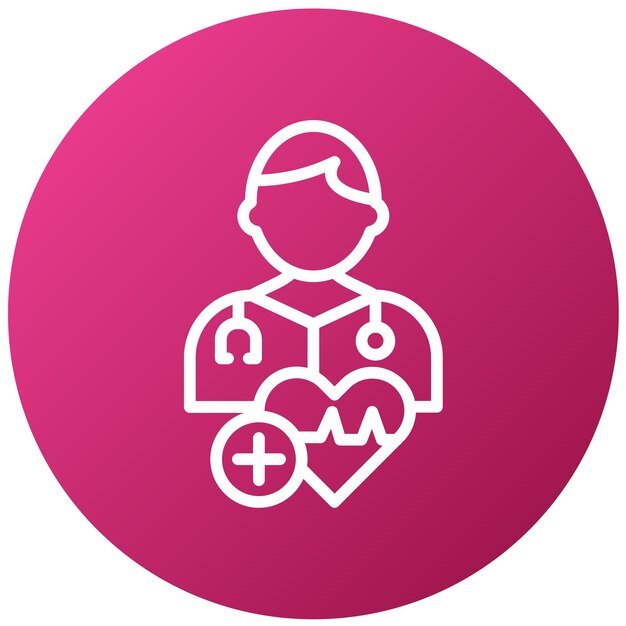 un cartel rosa y púrpura que dice atención médica
