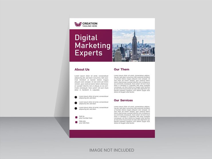 Un cartel para servicios digitales muestra un marketing digital