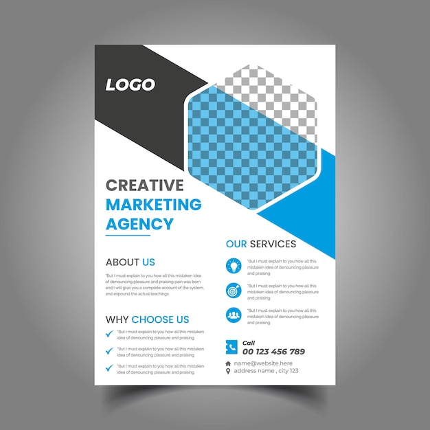 un cartel para un sitio web de artistas llamado creativo en él