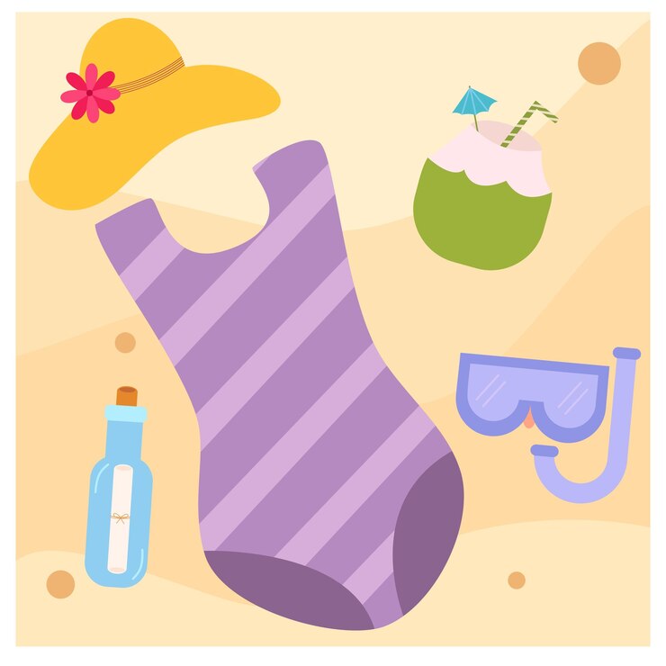 Un cartel sobre unas vacaciones en la hermosa playa de arena