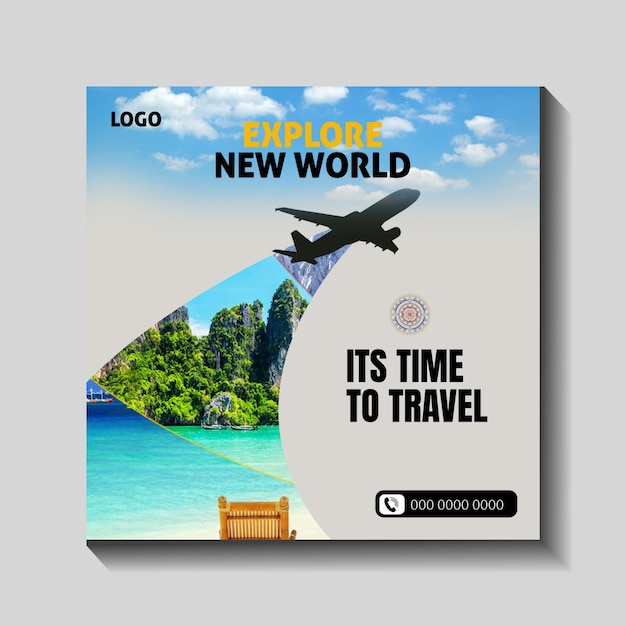 un cartel para el sol nuevo mundo viaje para viajar