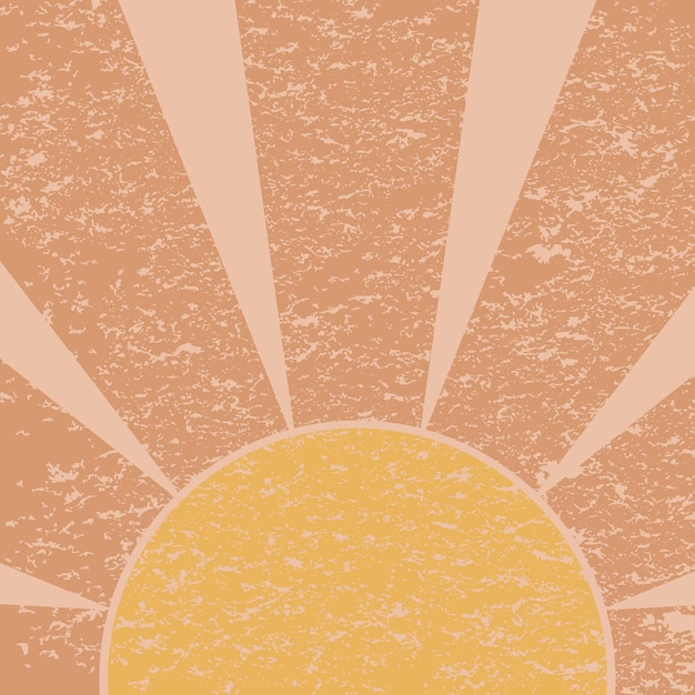 Cartel de sol retro maravilloso fondo de pastel de sol maravilloso fondo de rayas vintage