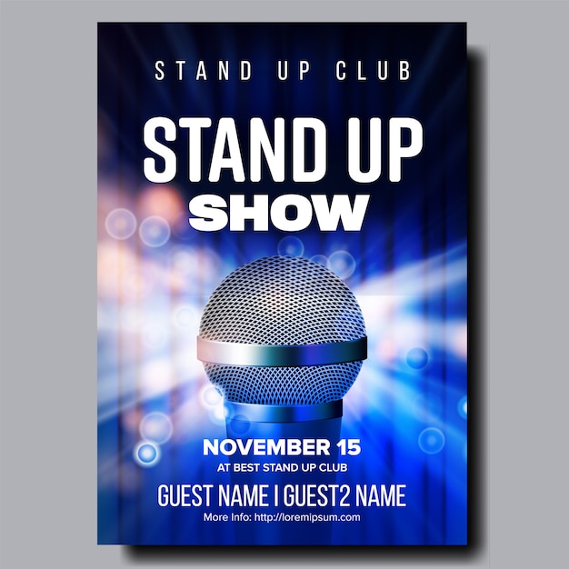 Cartel de stand up night show