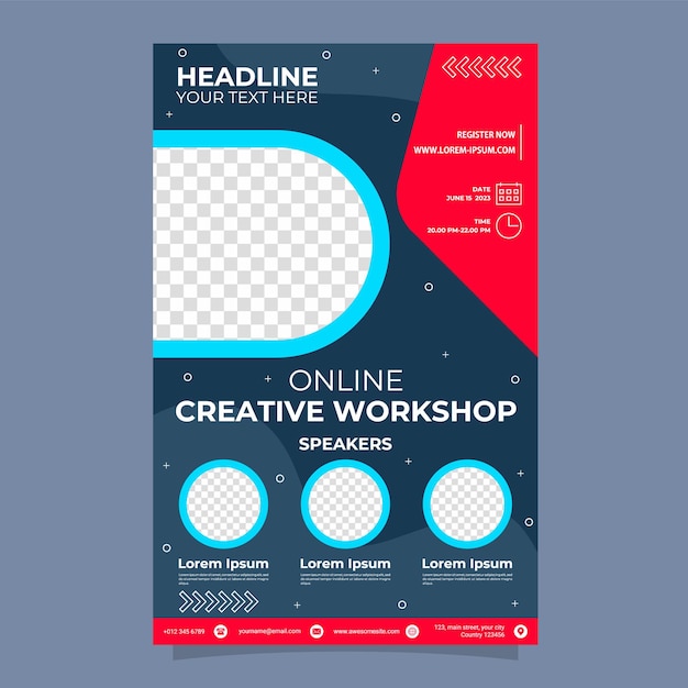 un cartel para el taller sobre el proceso de diseño de sitios web