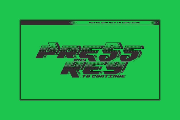 Cartel de texto vectorial con letras de estilo vintage hechas con relleno de patrón de píxeles