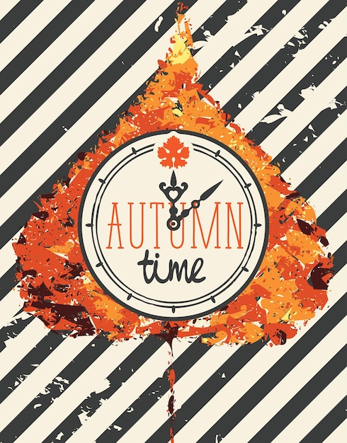 Vector cartel de tiempo de otoño
