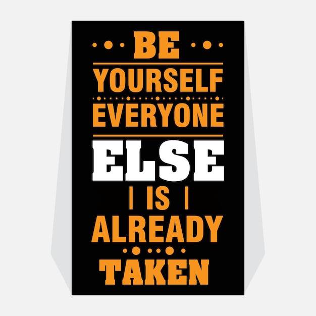 Cartel de tipografía de citas motivacionales de vector