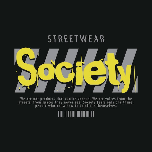 Cartel de tipografía de la Sociedad de Ropa de Calle