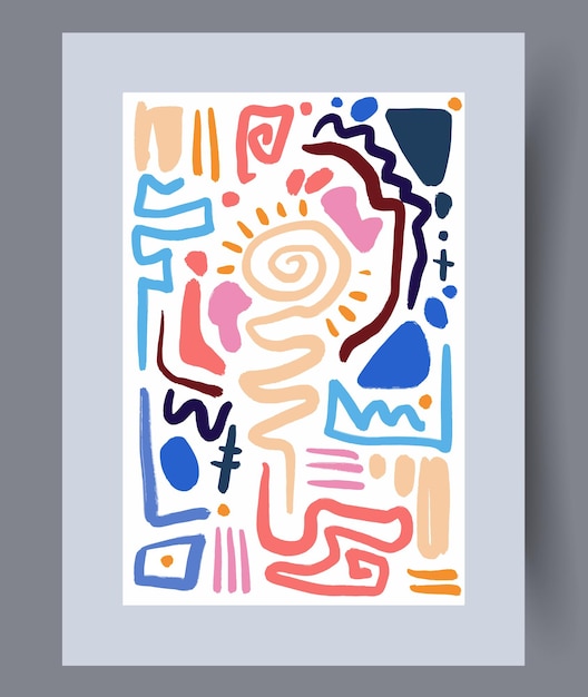 Cartel de vector de arte de pared imprimible conjunto vector