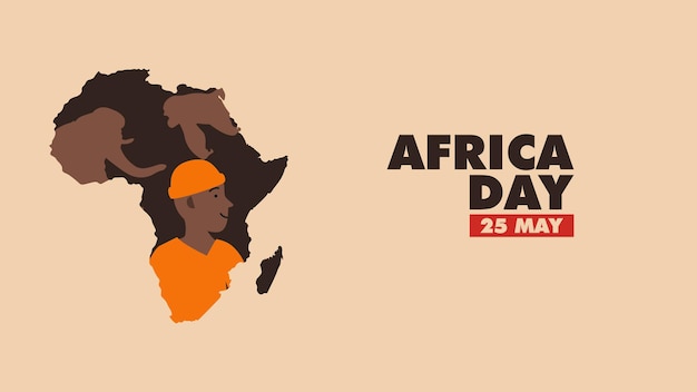 Cartel de vector de diseño de día de áfrica