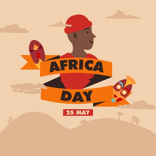 cartel de vector de diseño de día de áfrica