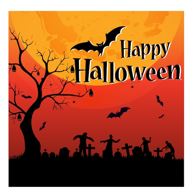 Cartel vectorial de la fiesta de Halloween