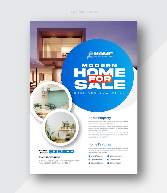 un cartel para una venta de una casa para la venta