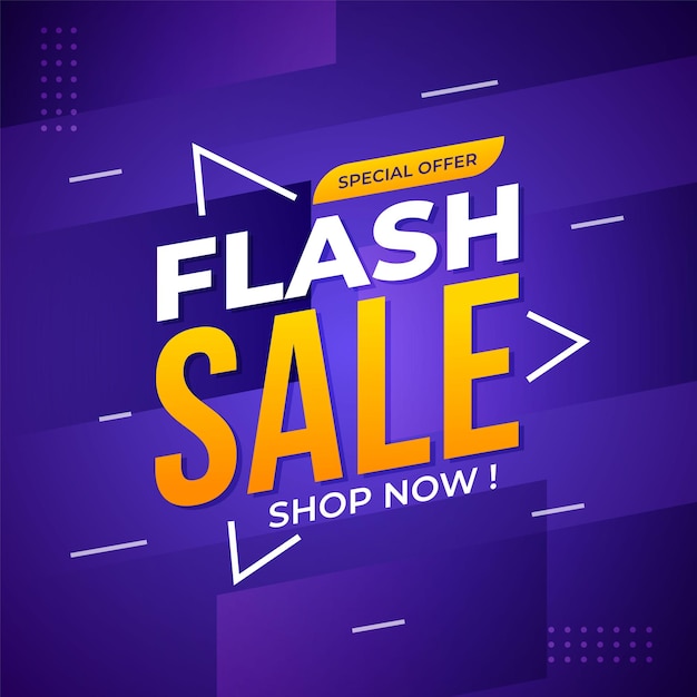Un cartel para una venta flash que dice "oferta especial".