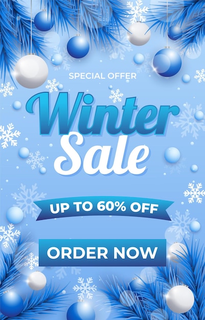 El cartel de la venta de invierno