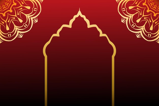 Cartel de venta islámica Miembro de la mezquita de Eid Mubarak Ilustración de vector islámico Banner de venta islámica
