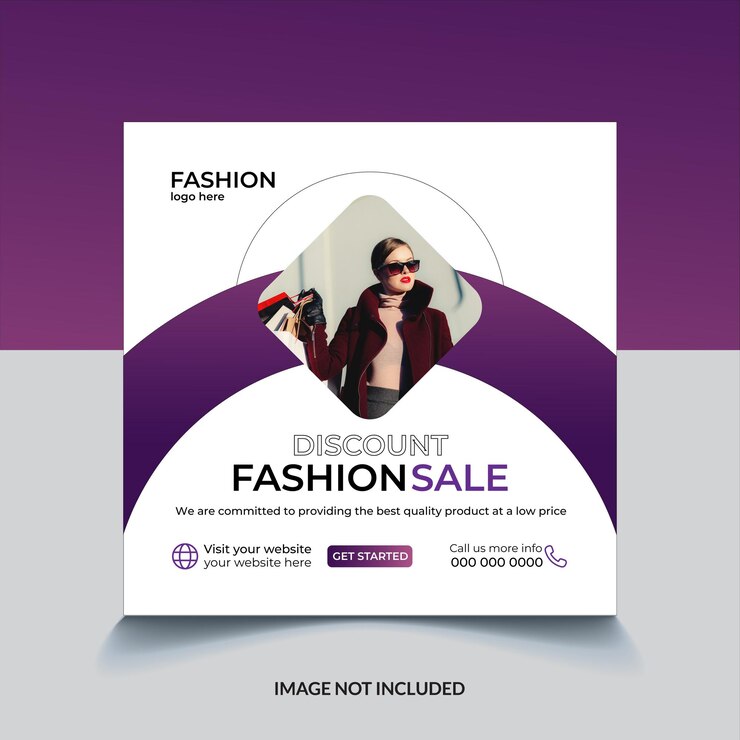 cartel de venta de moda para las redes sociales plantilla de banner web