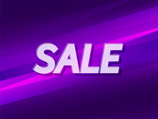 Cartel de venta o diseño de banner en color rosa y púrpura abstracto.