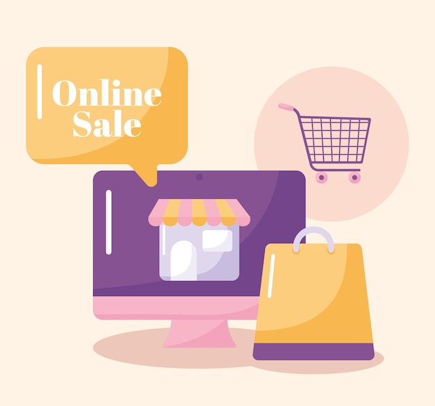 Cartel de venta online