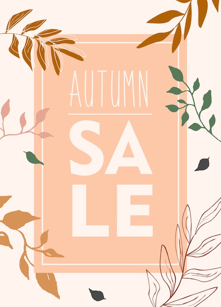 Cartel de venta de otoño