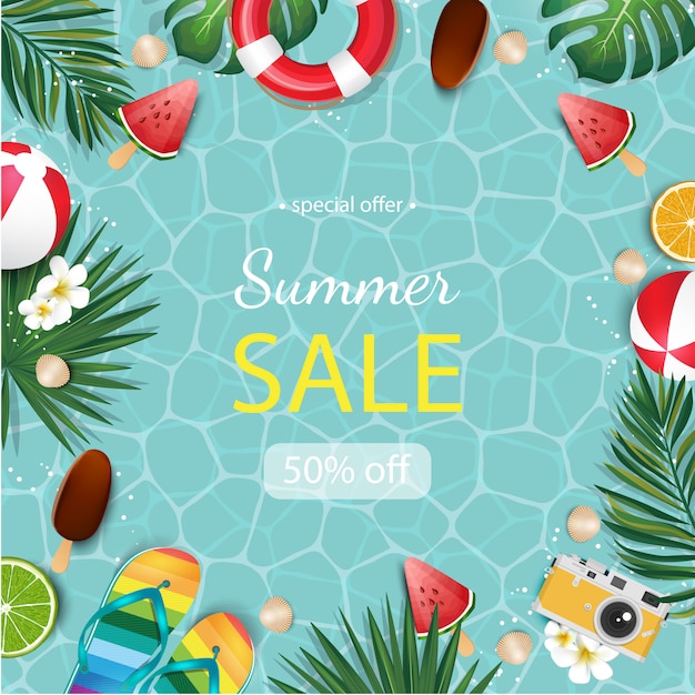 Cartel de venta de verano