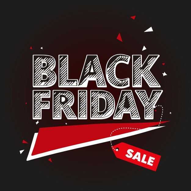 un cartel de venta de viernes negro que dice viernes negro en él