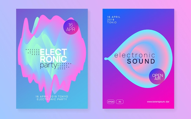 Cartel de verano y folleto del festival de música.