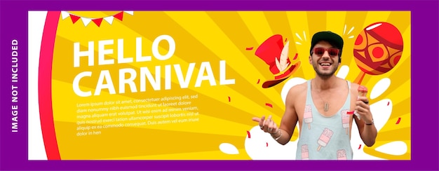 Vector cartel de verano ilustración de fiesta de carnaval