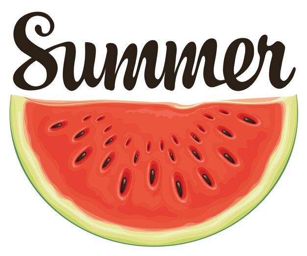 cartel de verano con sandía