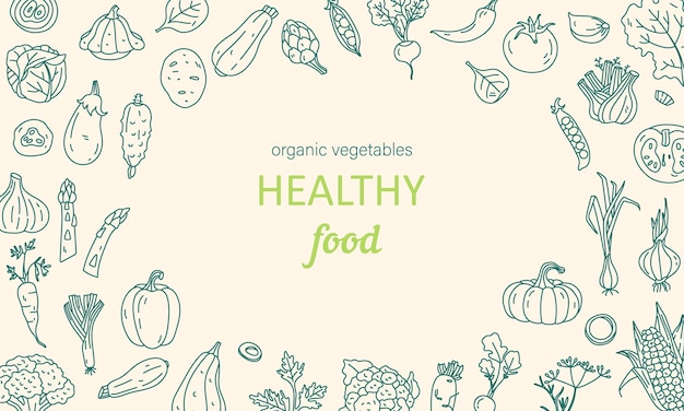un cartel de verduras que dice comida orgánica