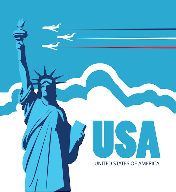 cartel de viaje de estados unidos